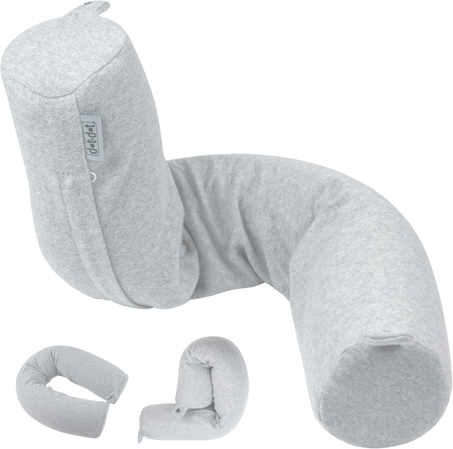 Dot&Dot Twist Memory Foam Travel Pillow, Bendable Neck Pillow for Airplane, Car and Home, 26-Inch Adjustable Roll with Washable Cotton Cover - Image 9