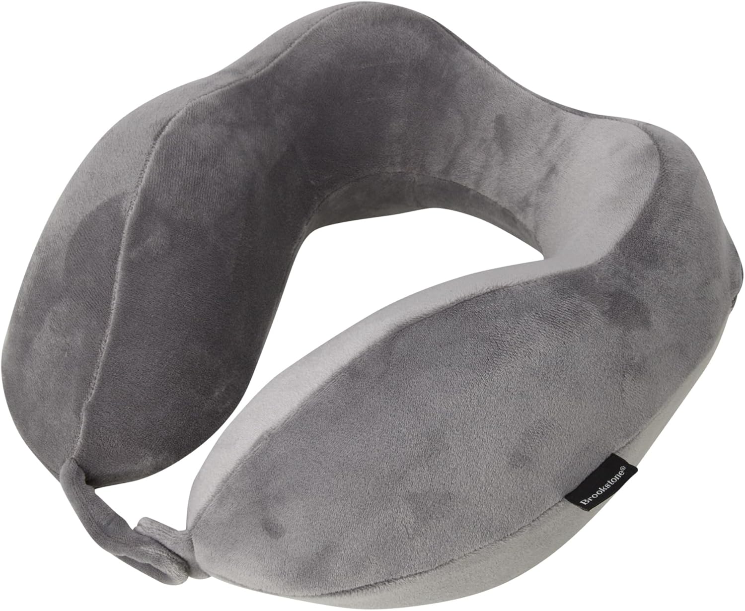 Brookstone Neck Travel Pillow - Lightweight Contoured Memory Foam Stuffable Travel Neck Pillow for Sleeping, Car, & Airplane, Size One Size, Dark Grey - Image 5